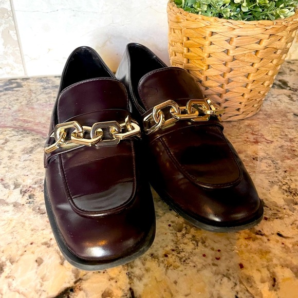 Zara Low heel penny loafers with faux patent leather - Picture 5 of 7
